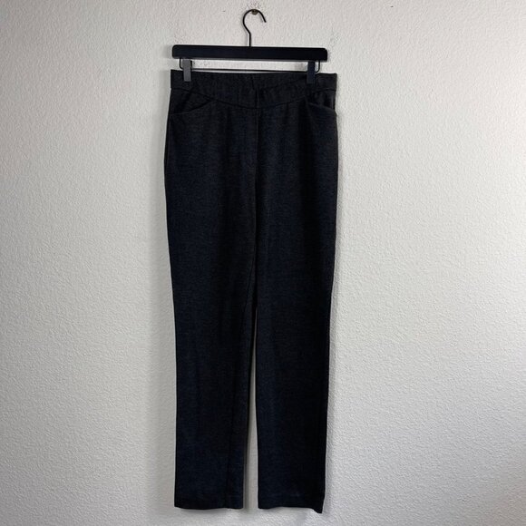 J. Jill Gray Ponte Slim Leg Pants Size Small Pull-On Elastic Waist Stretch - Picture 3 of 9